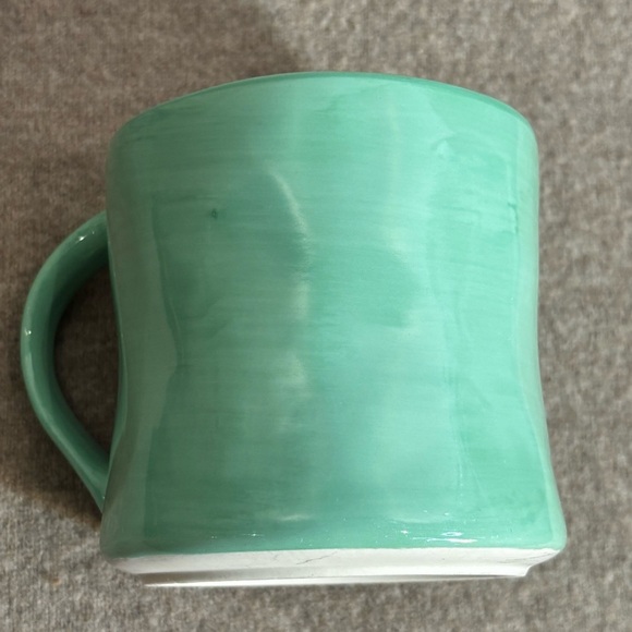 ANTHROPOLOGIE Green Monogram 'S' Ceramic Mug NEW WITH TAG - Picture 6 of 8